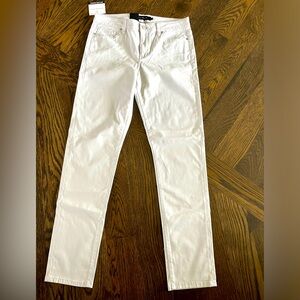 Calvin Klein light grey/white 10 woman’s midrise skinny jeans new with tags